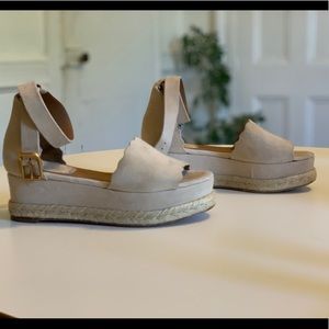 Chloe Lauren Espadrille Sandal 37: Beige Suede